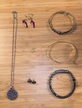 Goth Witchy Alternative 7-Piece Jewelry Bundle Bat Snake Coffin Dragon